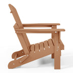 Polytrends Laguna Weather Resistant Outdoor Patio Folding Adirondack Chairs (Set of 4)