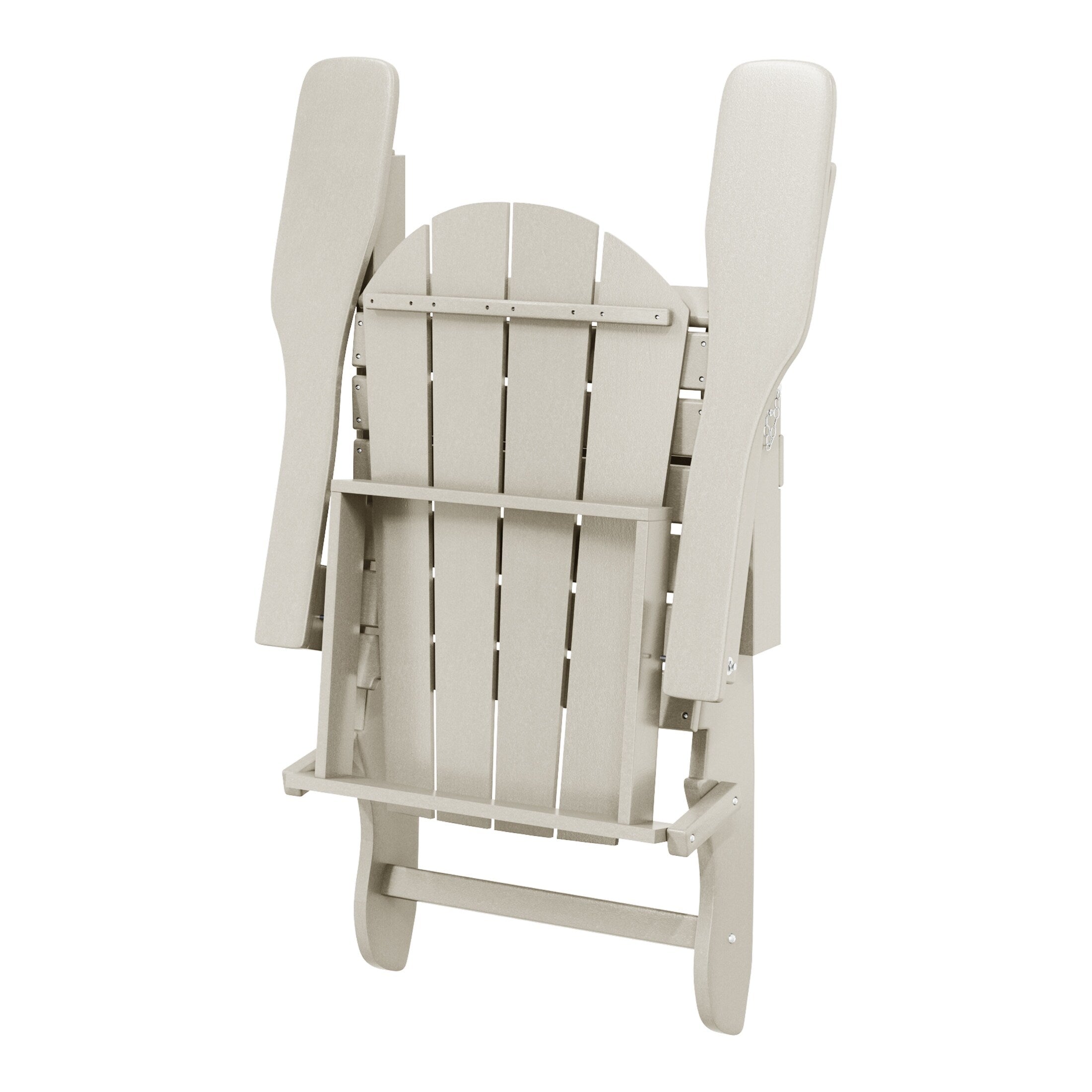Polytrends Laguna Weather Resistant Outdoor Patio Folding Adirondack Chairs (Set of 4)