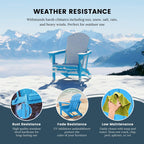 Polytrends Laguna Weather Resistant Outdoor Patio Folding Adirondack Chairs (Set of 4)