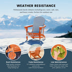 Polytrends Laguna Weather Resistant Outdoor Patio Folding Adirondack Chairs (Set of 4)