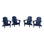 Polytrends Laguna Weather Resistant Outdoor Patio Folding Adirondack Chairs (Set of 4)