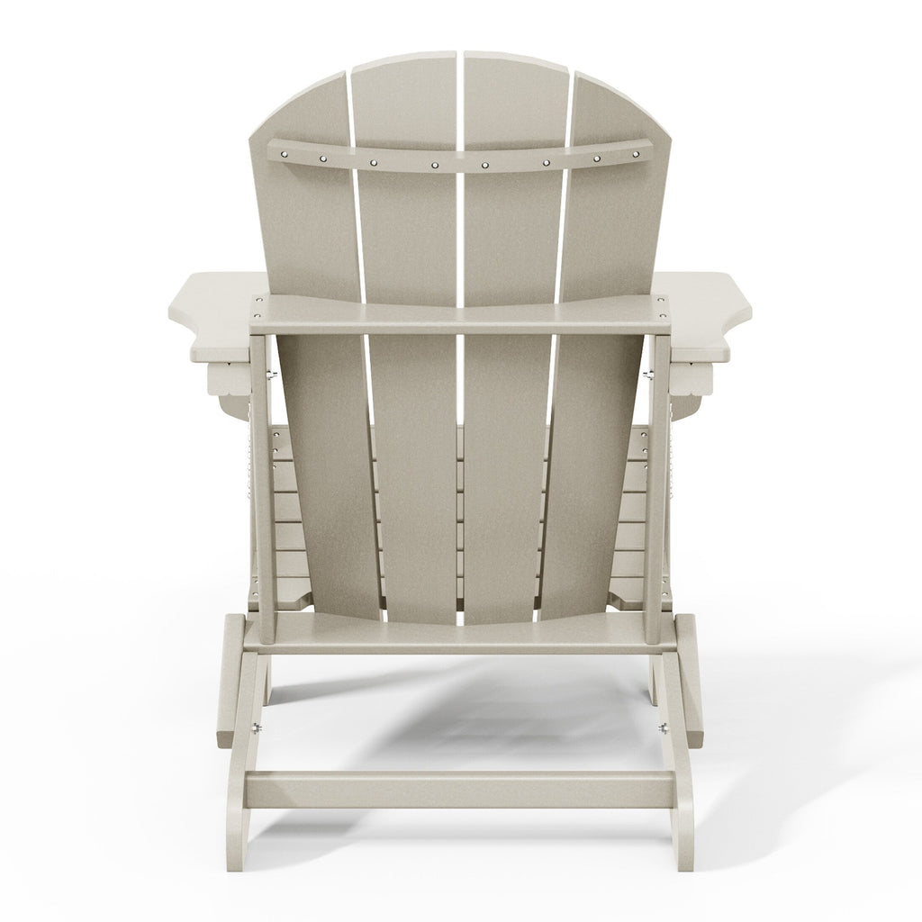Polytrends Laguna Weather Resistant Outdoor Patio Folding Adirondack Chairs (Set of 4)