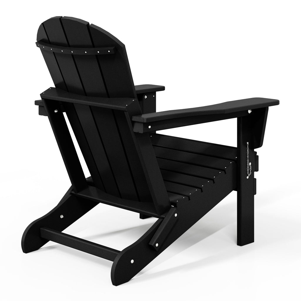 Polytrends Laguna Weather Resistant Outdoor Patio Folding Adirondack Chairs (Set of 4)