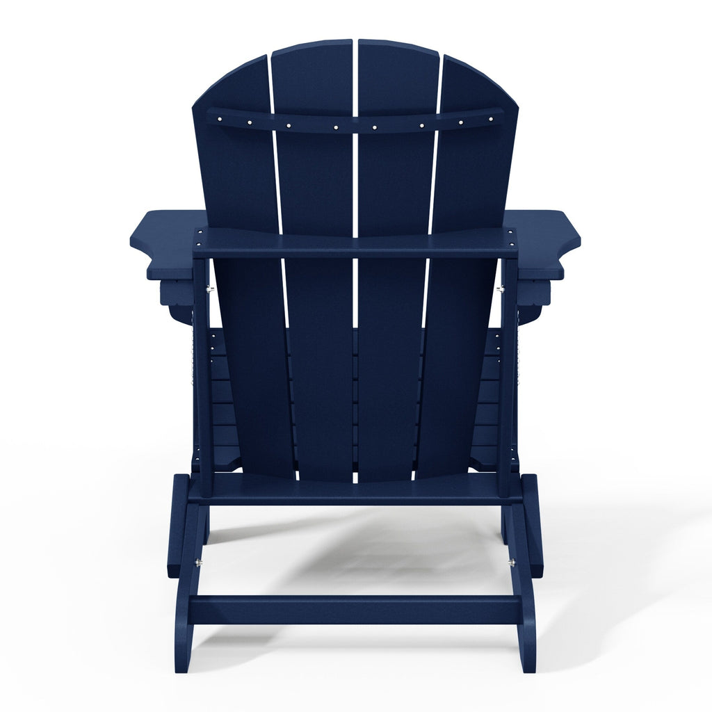 Polytrends Laguna Weather Resistant Outdoor Patio Folding Adirondack Chairs (Set of 4)