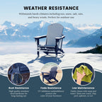 Polytrends Laguna Weather Resistant Outdoor Patio Folding Adirondack Chairs (Set of 4)