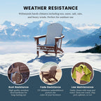 Polytrends Laguna Weather Resistant Outdoor Patio Folding Adirondack Chairs (Set of 4)