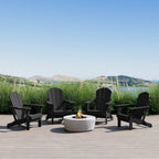 Polytrends Laguna Weather Resistant Outdoor Patio Folding Adirondack Chairs (Set of 4)