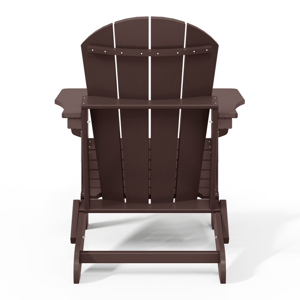 Polytrends Laguna Weather Resistant Outdoor Patio Folding Adirondack Chairs (Set of 4)