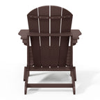 Polytrends Laguna Weather Resistant Outdoor Patio Folding Adirondack Chairs (Set of 4)