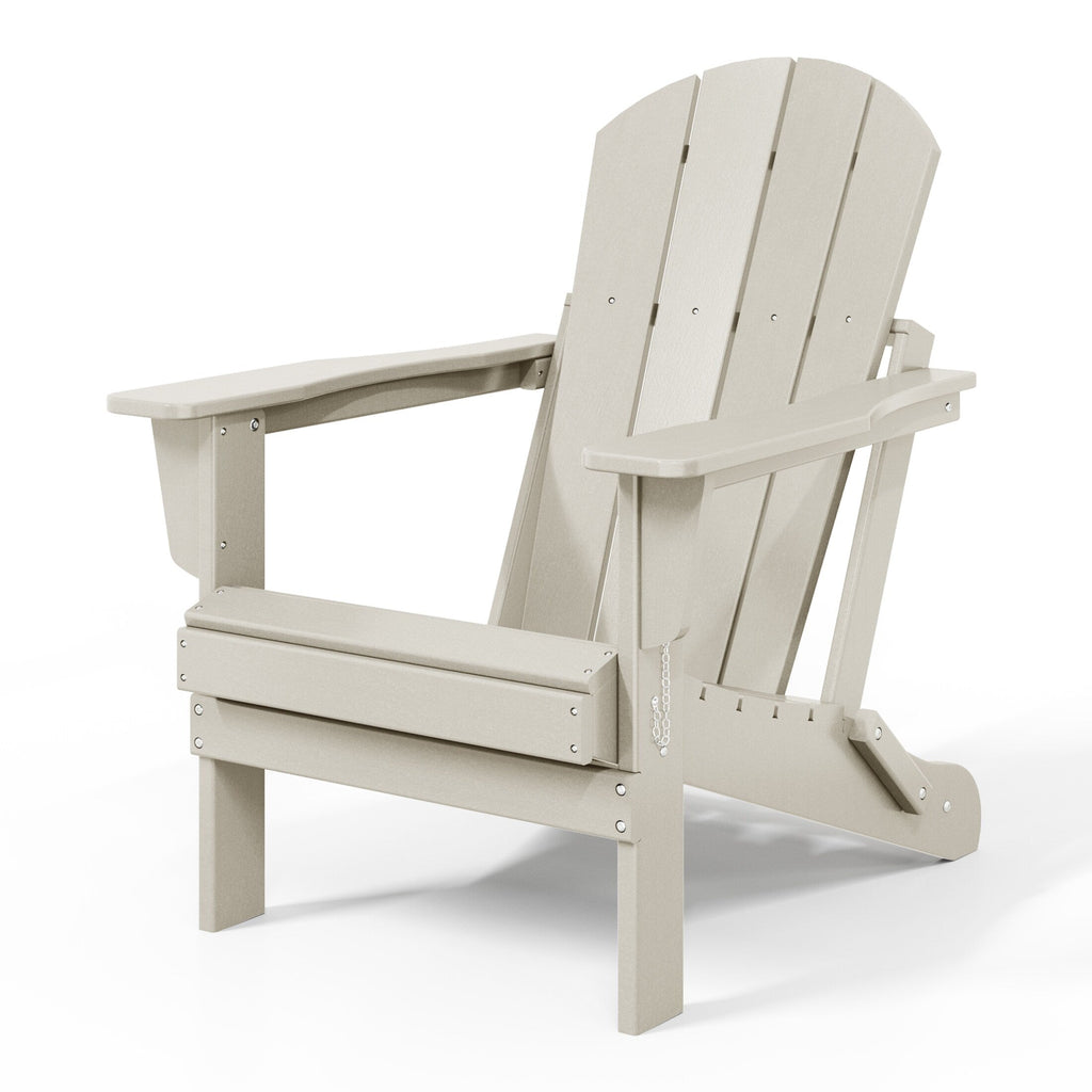 Polytrends Laguna Weather Resistant Outdoor Patio Folding Adirondack Chairs (Set of 4)
