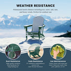 Polytrends Laguna Weather Resistant Outdoor Patio Folding Adirondack Chairs (Set of 4)