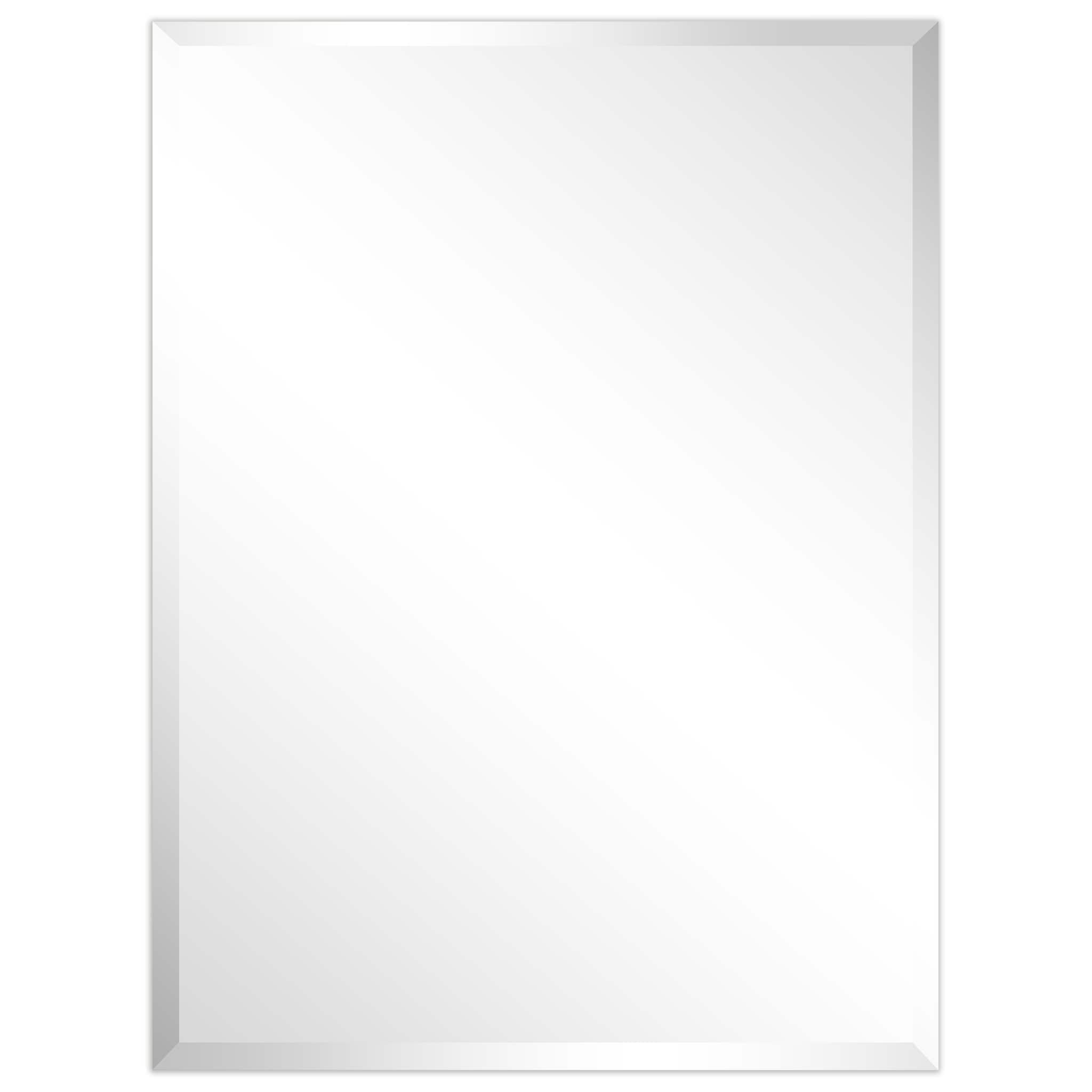 Frameless Beveled Prism Wall Mirror-Square/Rectangluar - Clear