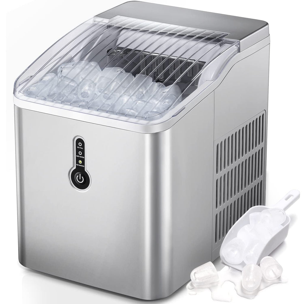 Portable Countertop Ice Maker Machine，26Lbs/24H， Self-Cleaning Home, Low Noise