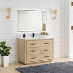 Porto Bath Vanity with White Quartz Stone Top without Mirror