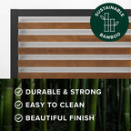 Priage by ZINUS Brown Bamboo and Metal Platform Bed Frame