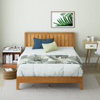 Priage by ZINUS Rustic Pine Deluxe Wood Platform Bed Frame