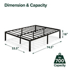 Priage by Zinus 16 Inch Metal Platform Bed