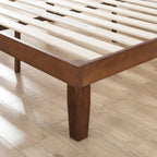 Priage by Zinus Antique Espresso Solid Wood Platform Bed