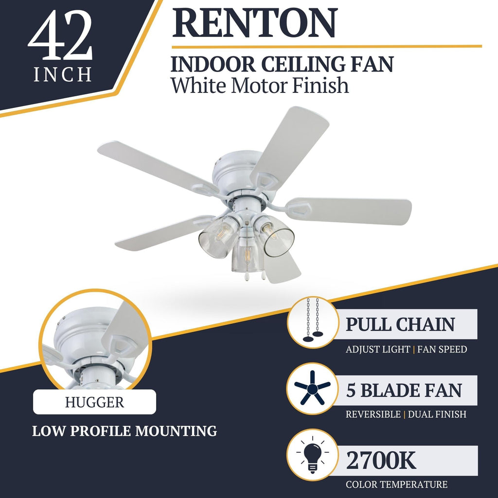 Prominence Home Renton Traditional Farmhouse Indoor Ceiling Fan