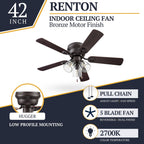 Prominence Home Renton Traditional Farmhouse Indoor Ceiling Fan