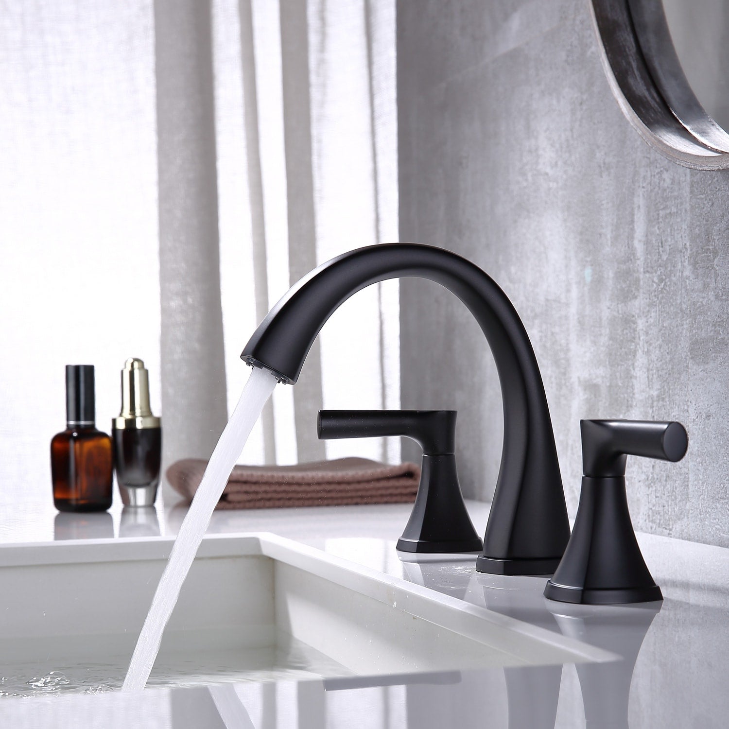 Proox 8 Widespread Bathroom SpotShield Basin Faucet w/ Drain Assembly