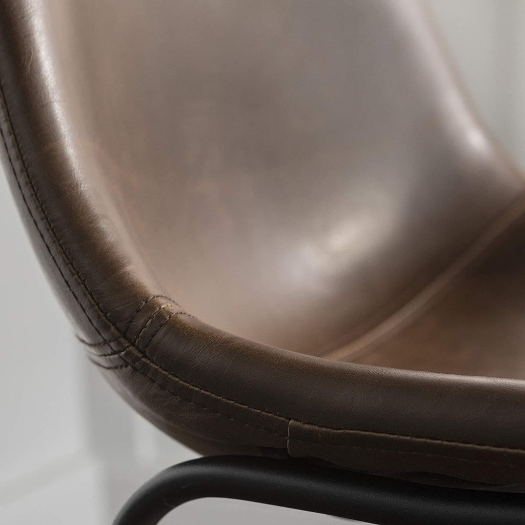 Bossin 18/26/30 inch Bar Stools,Counter Height Bar Stools with Back Modern PU Leather Stools Dining Chair with Footrest