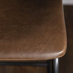 Bossin 18/26/30 inch Bar Stools,Counter Height Bar Stools with Back Modern PU Leather Stools Dining Chair with Footrest