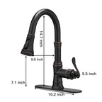 Pull Down Kitchen Faucet Single Handle Modern One Hole Kitchen Sink Faucets With Pull Down Sprayer Basin Tap With Deck Plate