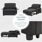 Pull Out Sofa Sleeper 3 in 1 with 2 Wing Table
