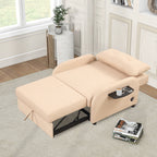 Pull Out Sofa Sleeper 3 in 1 with 2 Wing Table