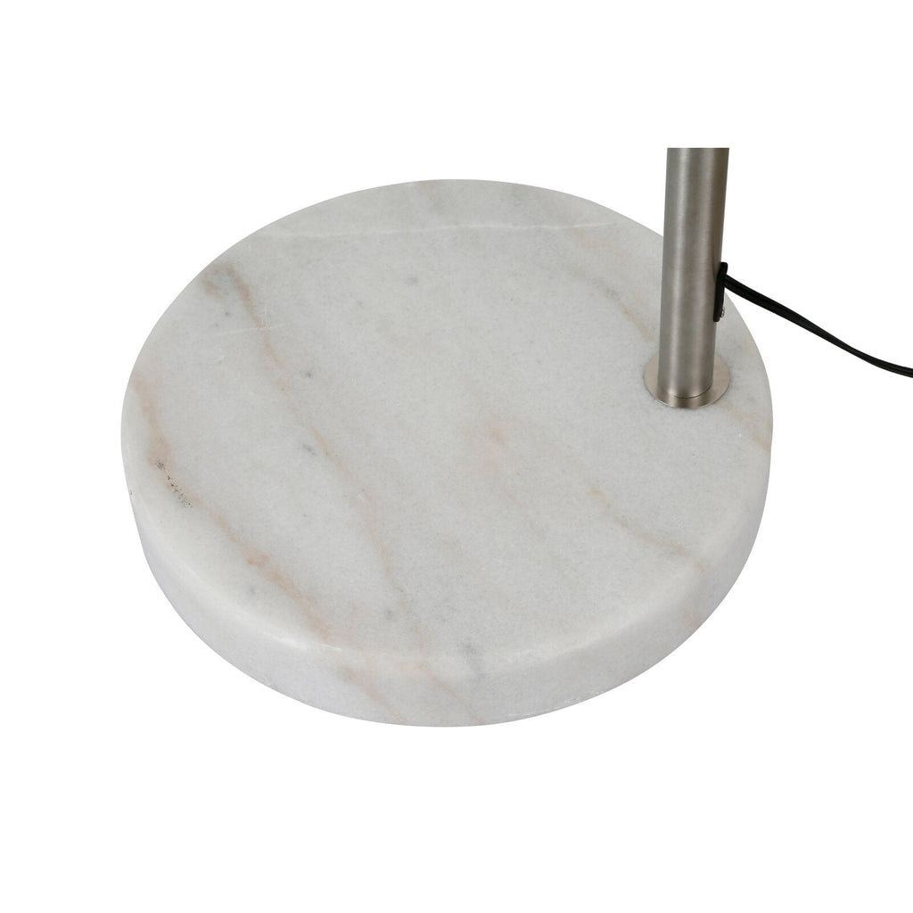 Q-Max 81 Steel Adjustable Arching Floor Lamp With Extra Large Shade and Marble Base