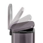 Qualiazero 13.2 GAL plus TWO 1.3 GAL Rectangular Step Can Trash Cans - Family Combo