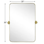 TEHOME Jonathan Rectangle Pivot Tilt Metal Wall Mirror