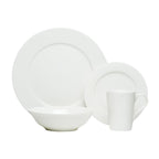 Red Vanilla Rimmed Bone China 16Pc Dinner Set