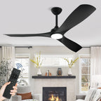 Remote Ceiling Fan with Lights Flush Mount