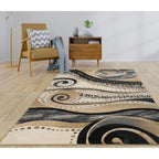Rhodes Collection Abstract Swirl Area Rug