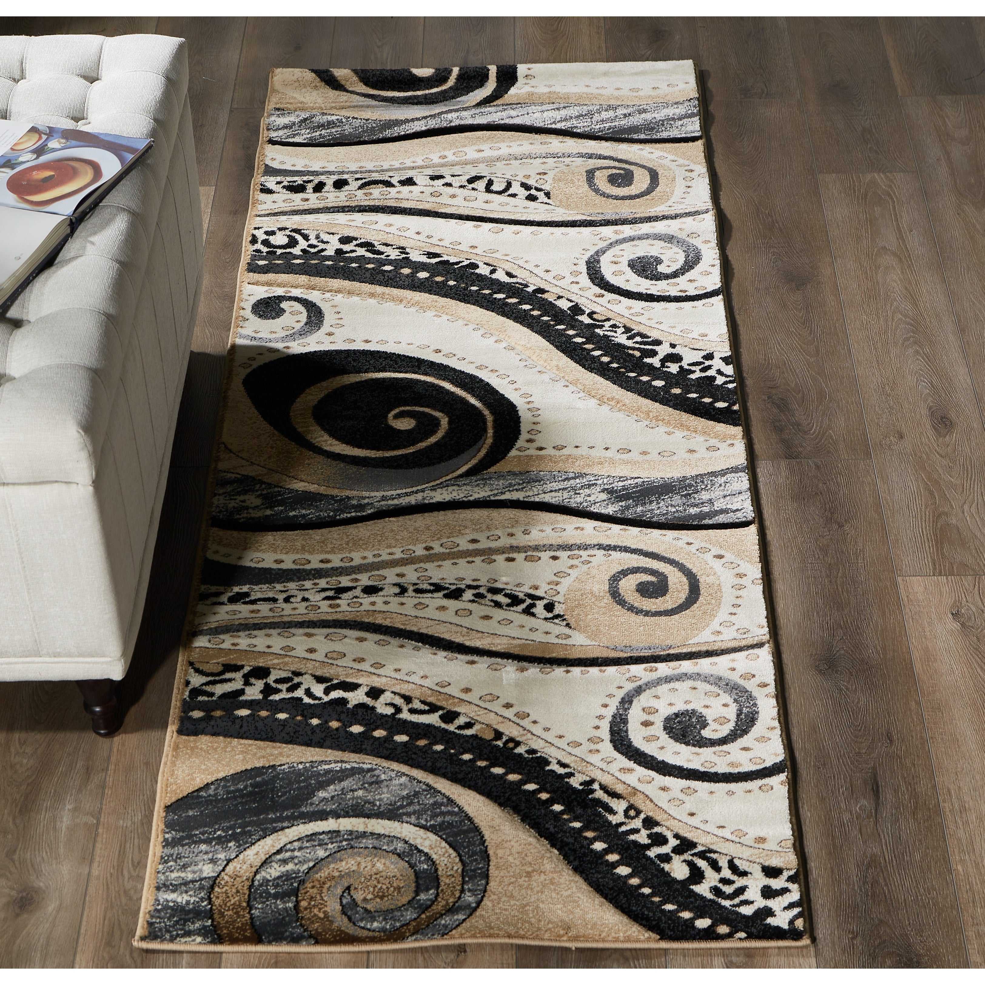 Rhodes Collection Abstract Swirl Area Rug