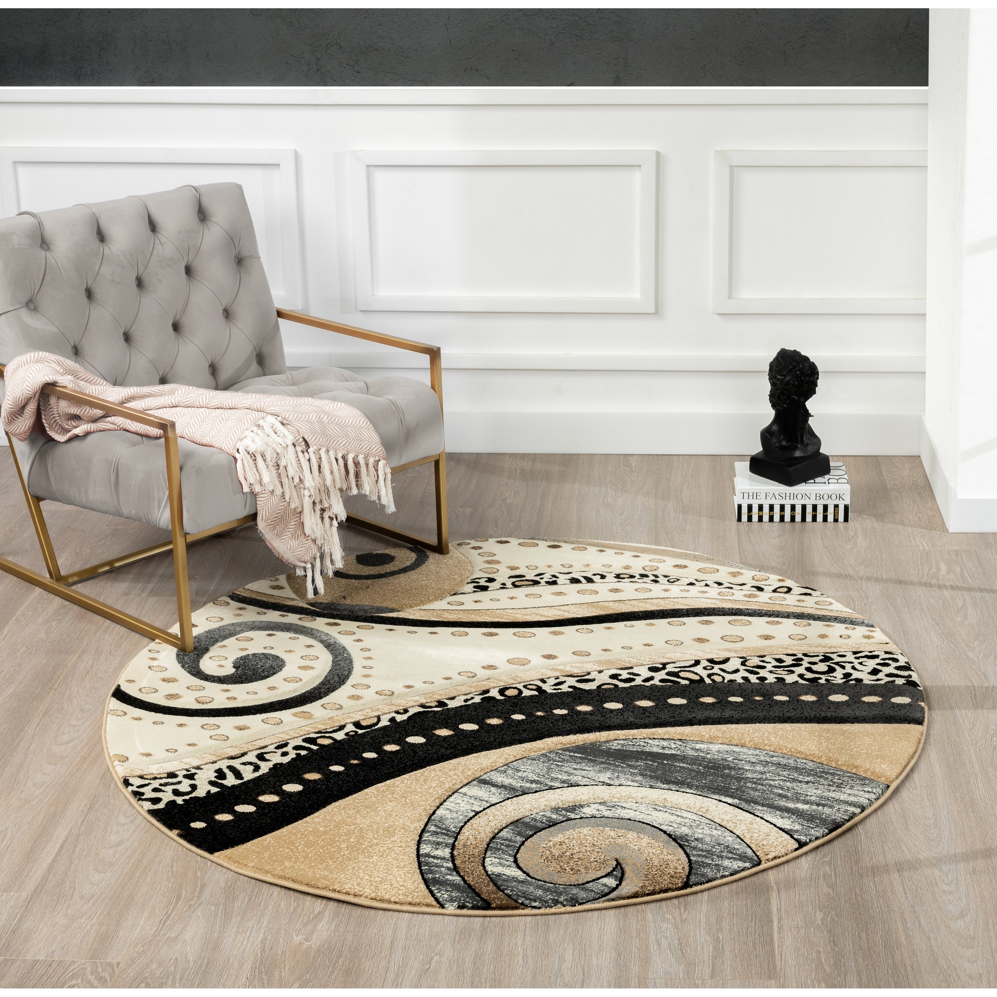 Rhodes Collection Abstract Swirl Area Rug