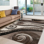 Rhodes Collection Abstract Swirl Area Rug
