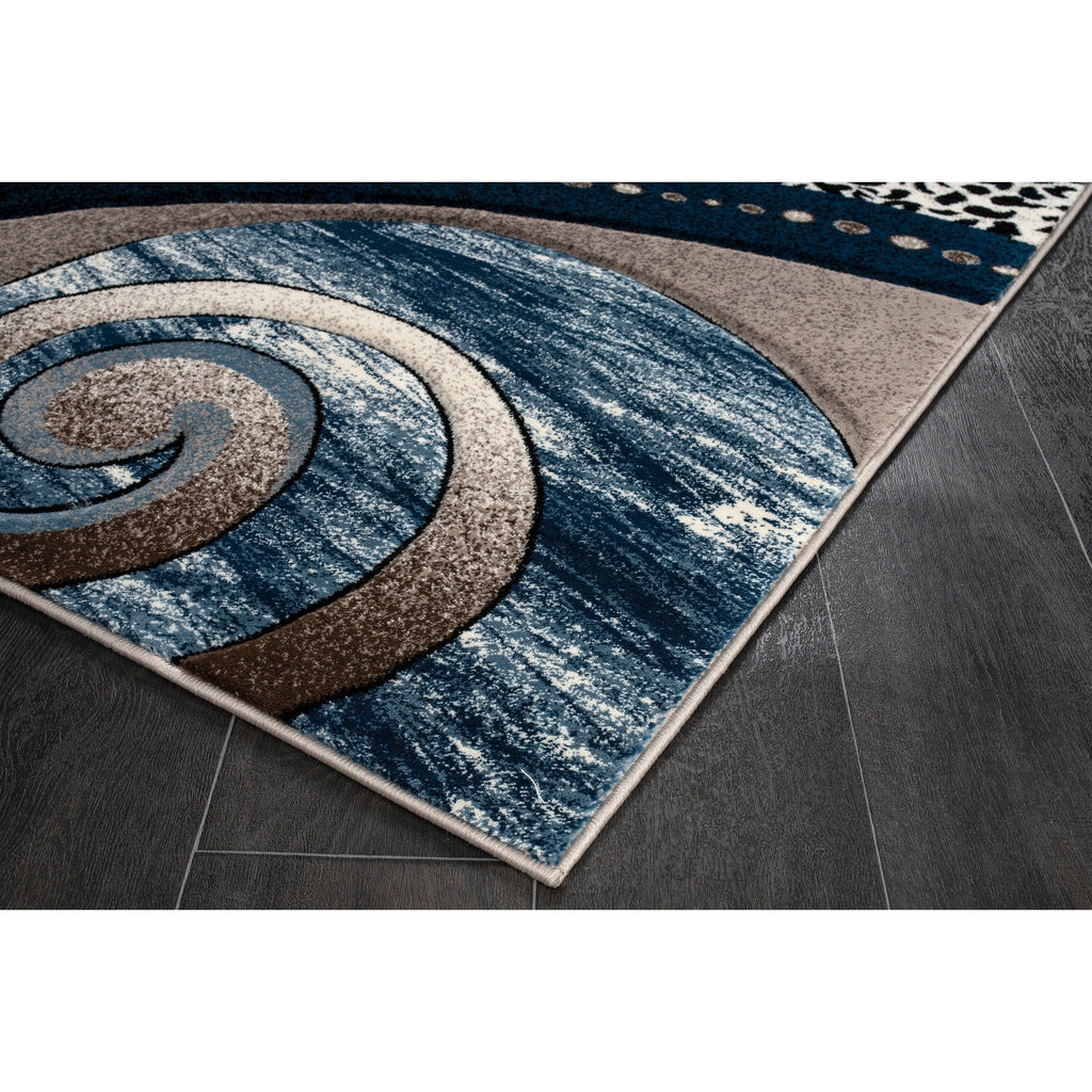 Rhodes Collection Abstract Swirl Area Rug