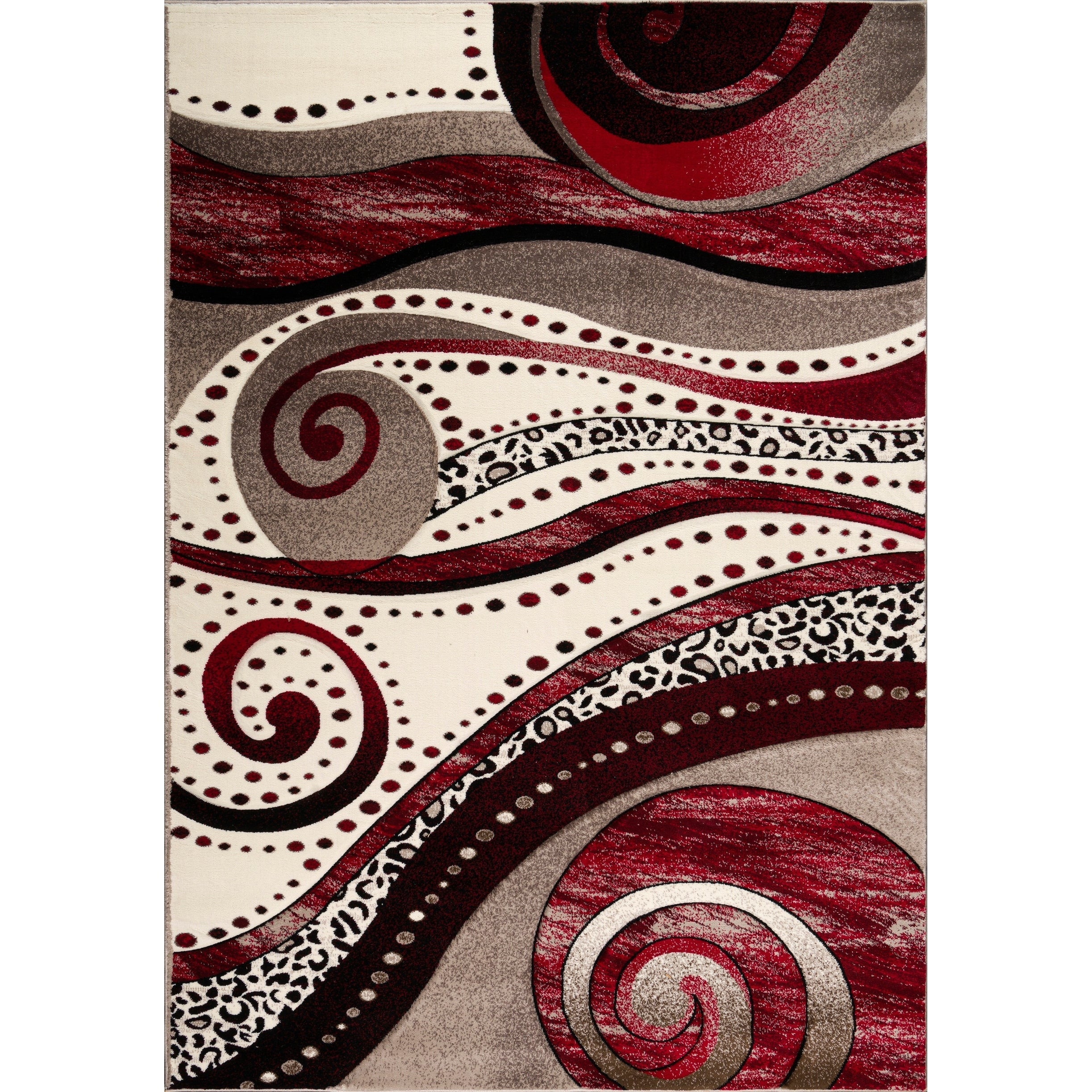 Rhodes Collection Abstract Swirl Area Rug