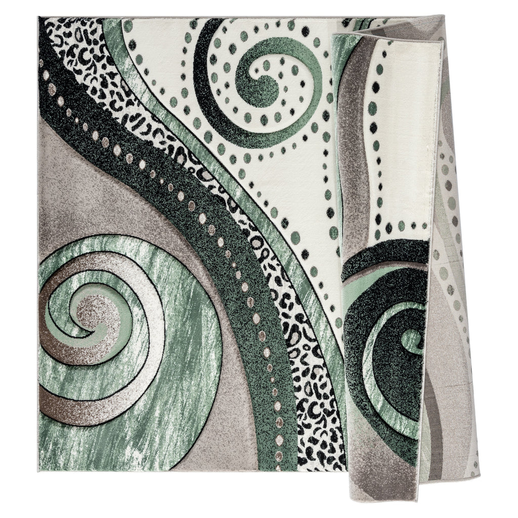 Rhodes Collection Abstract Swirl Area Rug