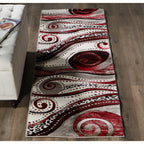 Rhodes Collection Abstract Swirl Area Rug