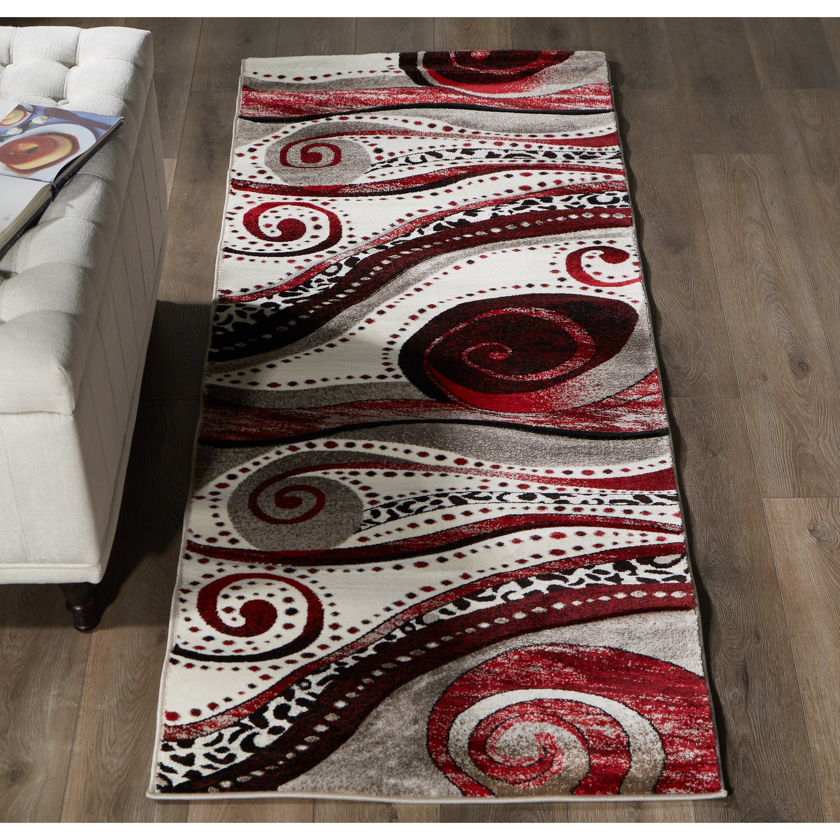 Rhodes Collection Abstract Swirl Area Rug