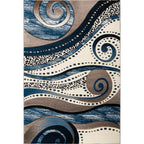 Rhodes Collection Abstract Swirl Area Rug