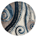 Rhodes Collection Abstract Swirl Area Rug