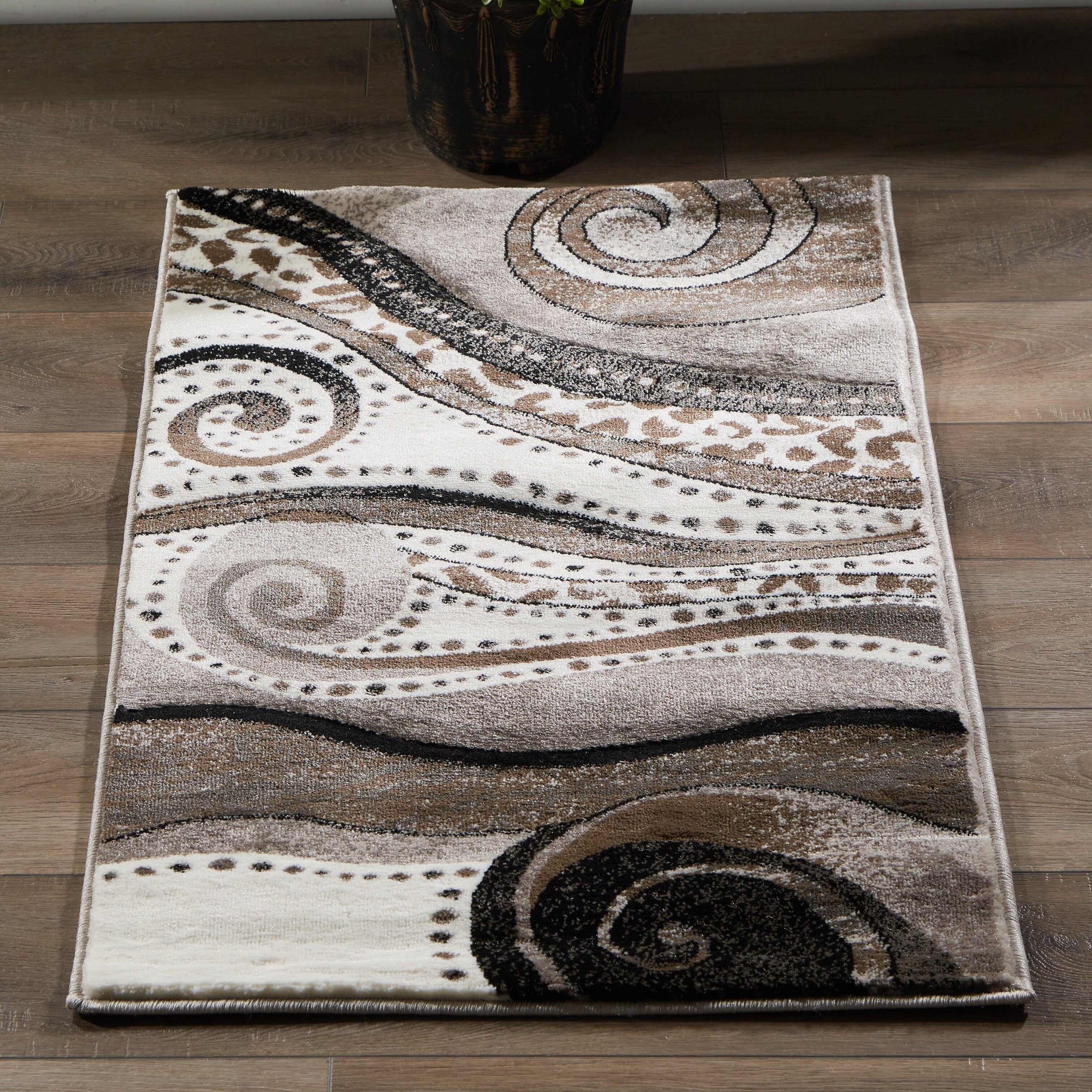 Rhodes Collection Abstract Swirl Area Rug