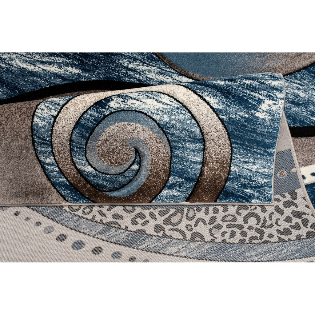Rhodes Collection Abstract Swirl Area Rug