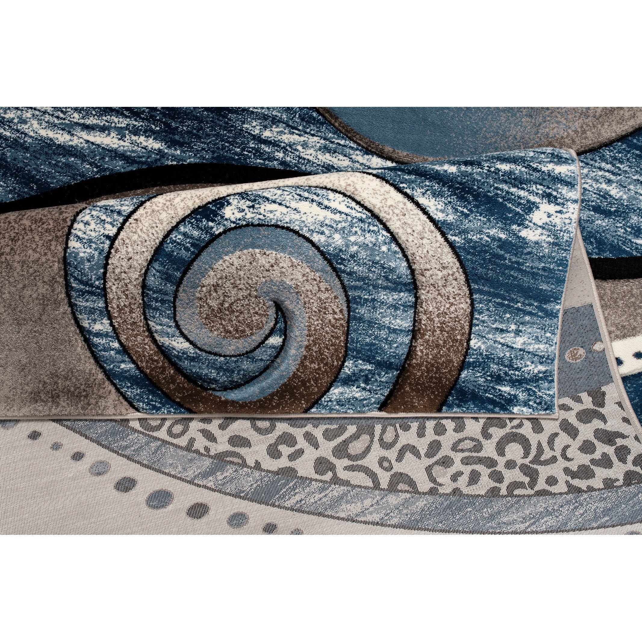 Rhodes Collection Abstract Swirl Area Rug