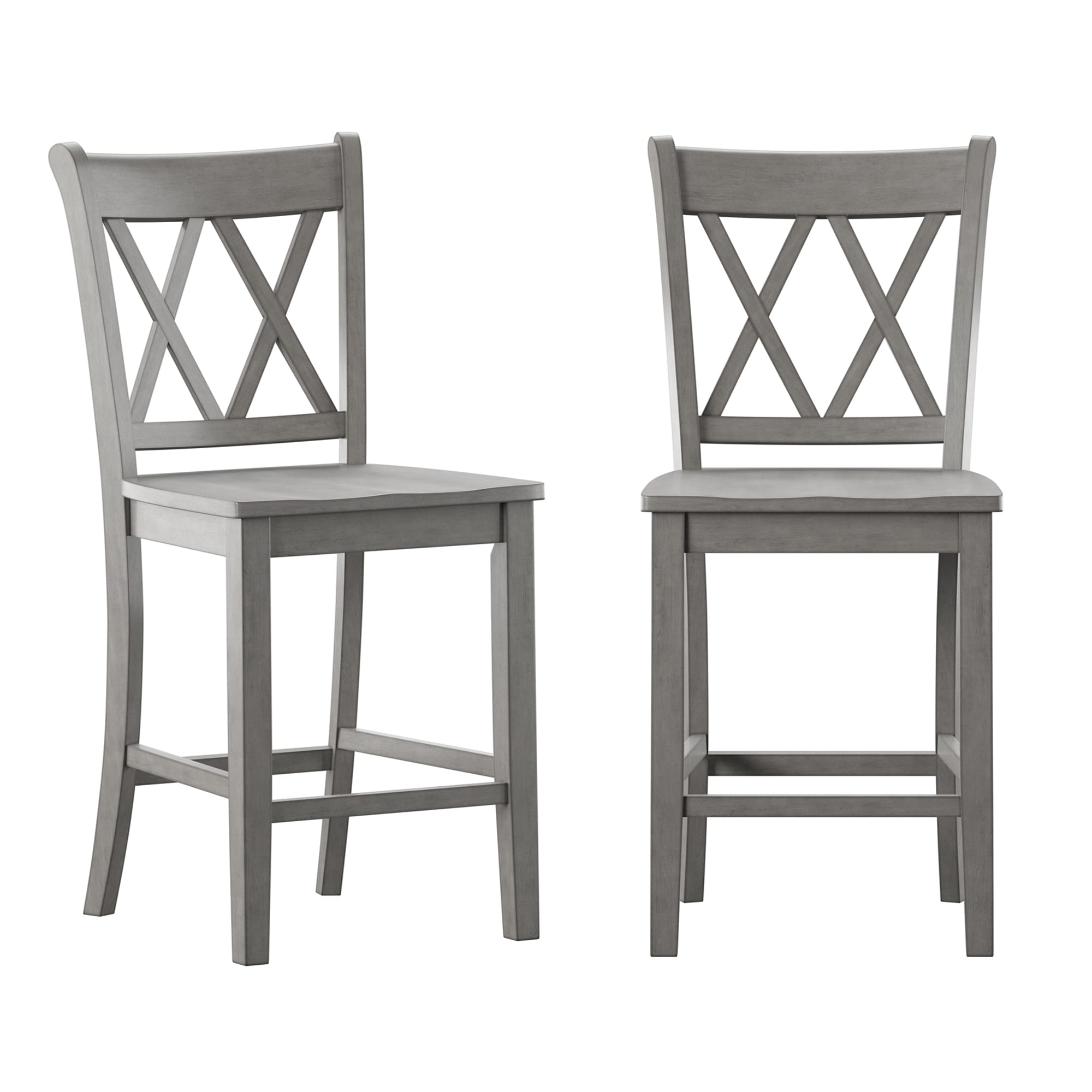 Ronda Double X-Back Counter Height Chairs (Set of 2)